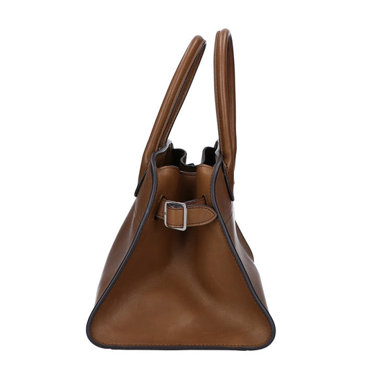 THE ROW W1190 L72 Saddle Leather Soft Margaux 10 2WAY Shoulder Bag Handbag
