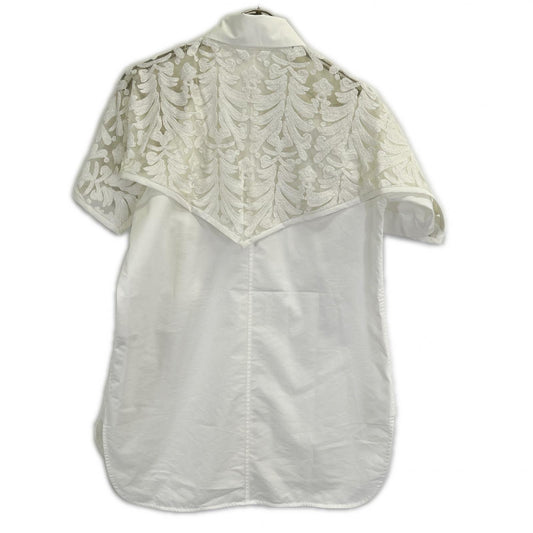 CINOH チノ 23SST004 ホワイト SUPIMA C/PE/PU HALF SLEEVE CAPE SHIRT トップス