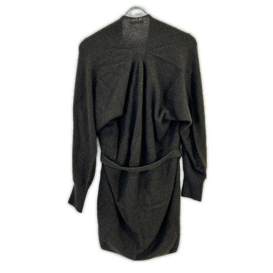16-570 Green Wool Blend Long Knit Cardigan Women's Top