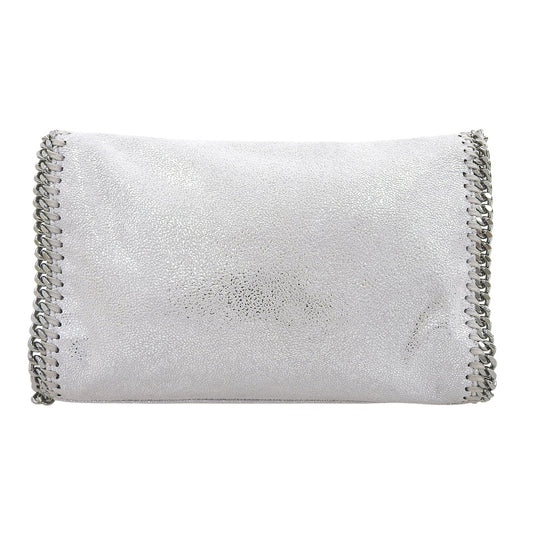 STELLA McCARTNEY Falabella Mini Flap Shoulder Bag Women's Silver Shoulder Bag