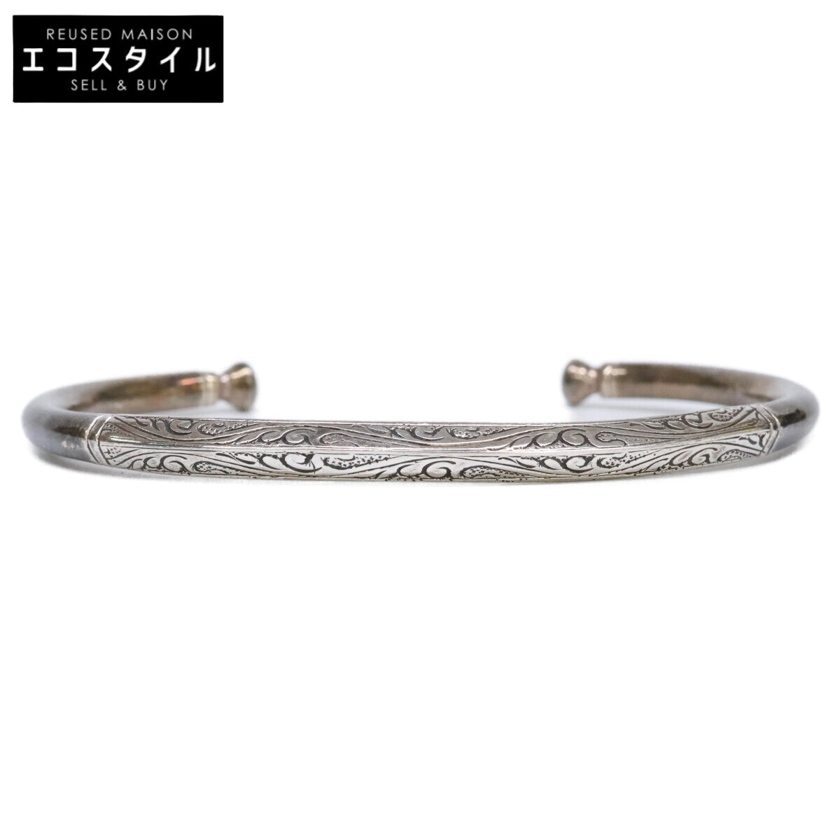 Suman Dhakhwa スーマンダックワ SD-B58 925 Square Leaf Carving Cuff
