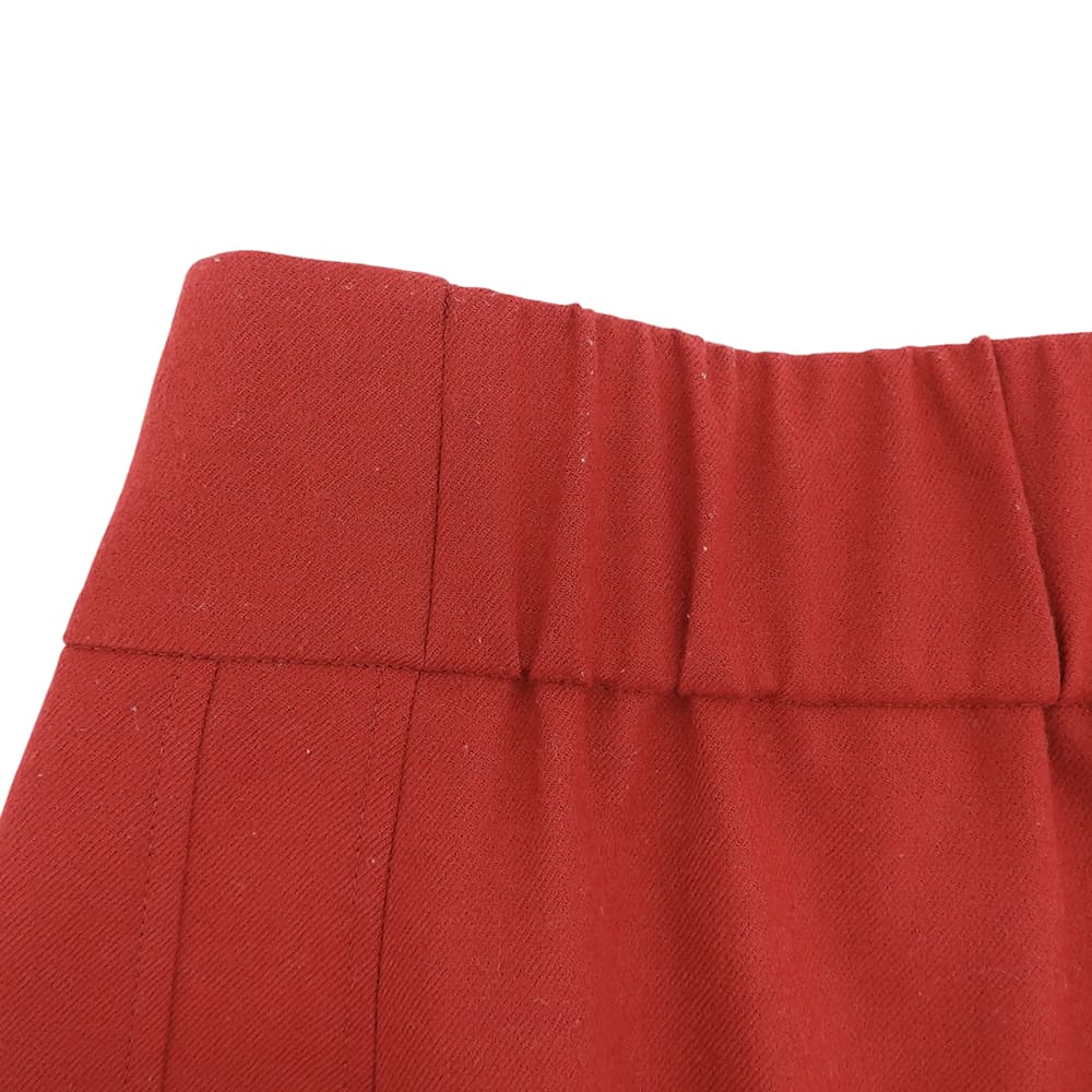ADORE Stretch Wool Side-Pleated Skirt Women's Red 38 531-7220025 Skirt