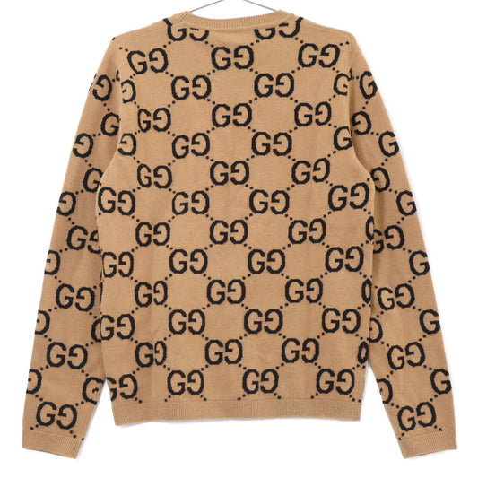 GUCCI 【New/Domestic Regular/2024 Model】692900 GG Jacquard Wool Knit Sweater Top