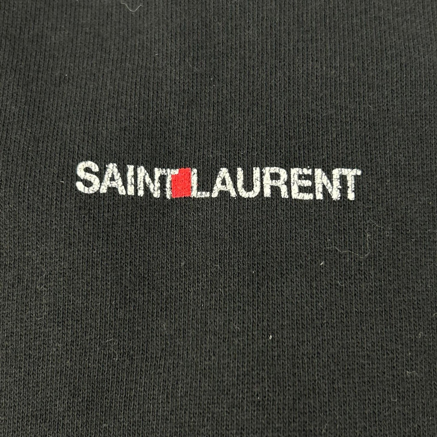 SAINT LAURENT PARIS 圣罗兰 17年 464581 黑色 单点标志连帽衫 上衣