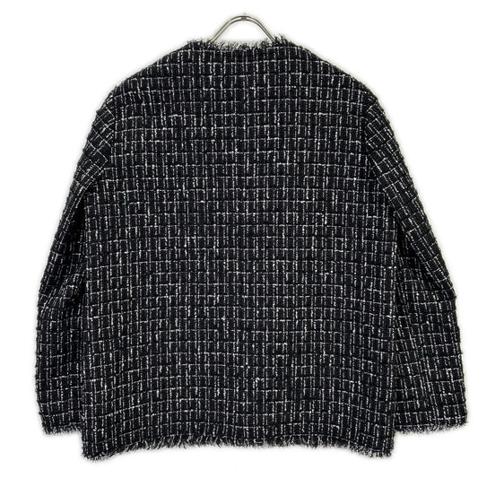 theory luxe セオリーリュクス 5104149 25SS ブラック Noma Tweed Molly ツイードノーカラージャケット ジャケット