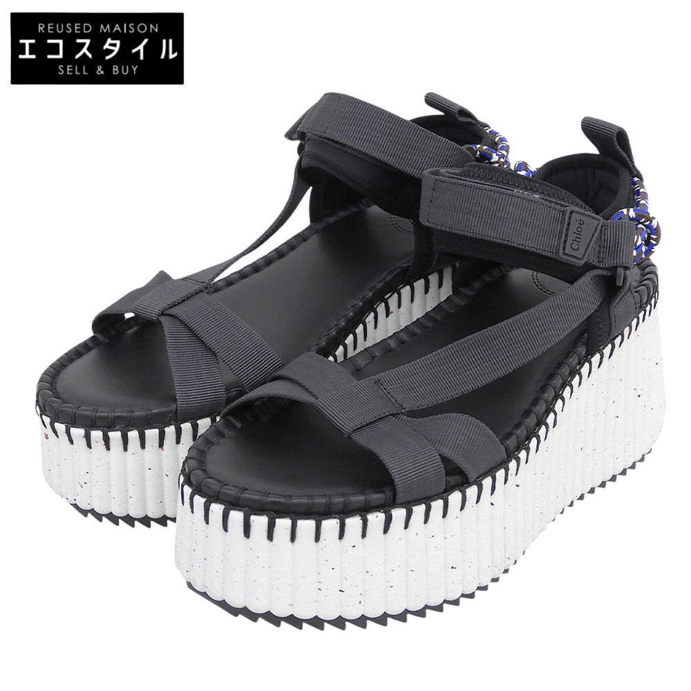 【美品】Chloe プラットフォームサンダル　パイソン Chloe クロエ 美品 NAMA プラットフォームサンダル レディース