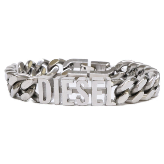 DIESEL ディーゼル DX1389040 ロゴ 喜平チェーン ブレスレット