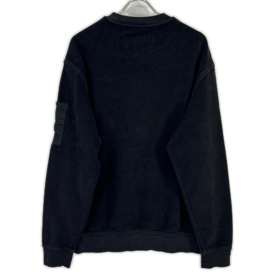 C.P.COMPANY シーピーカンパニー 19CMSS249A 25AW ブラック 裏起毛クルーネックスウェットシャツ トップス