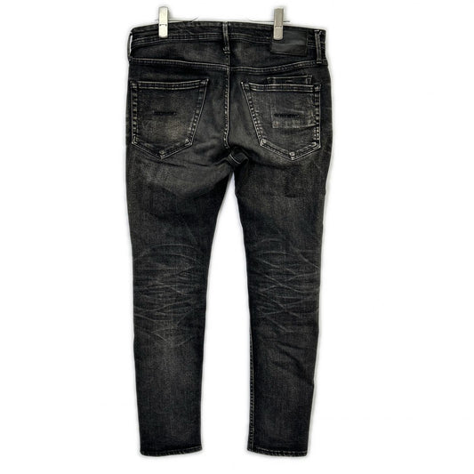 YANUK Yanuk 57213004 Black Neil Washed Stretch Tight-Slim Denim Pants Bottoms