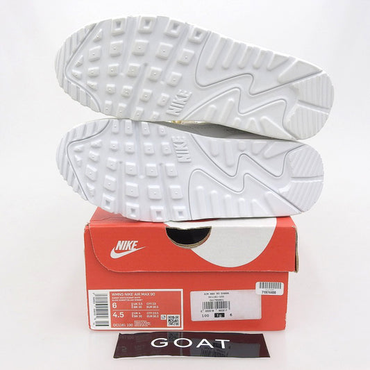 NIKE ナイキ 新品同様 ウィメンズ エア マックス 90 Swoosh Chain レディース サミットホワイト/ダークビートルート 23cm DC1161-100 シューズ