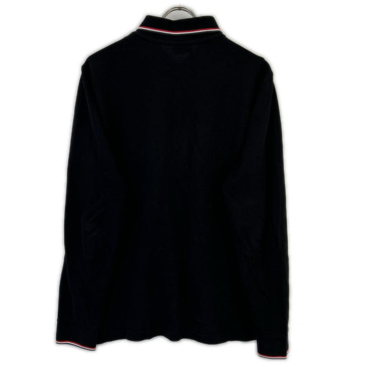 MONCLER モンクレール ブラック MAGLIA ロゴワッペン L/Sポロシャツ トップス