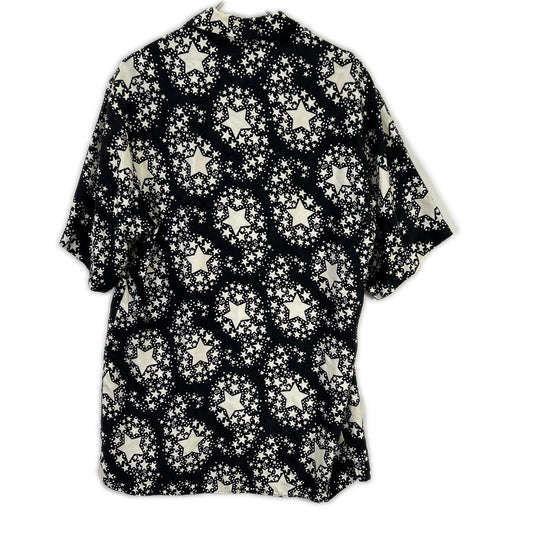 GUCCI グッチ 20SS 625502 ブラック シルク100 GGスター ボタニカル ボーリングシャツ トップス
