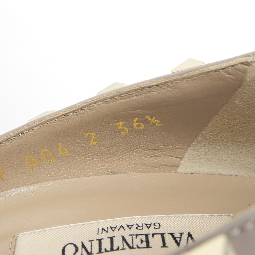 Valentino Garavani Valentino Garavani excellent-condition Rockstud 8.5cm high-heeled pumps women's pink beige 36.5 PW2S0A04 shoes