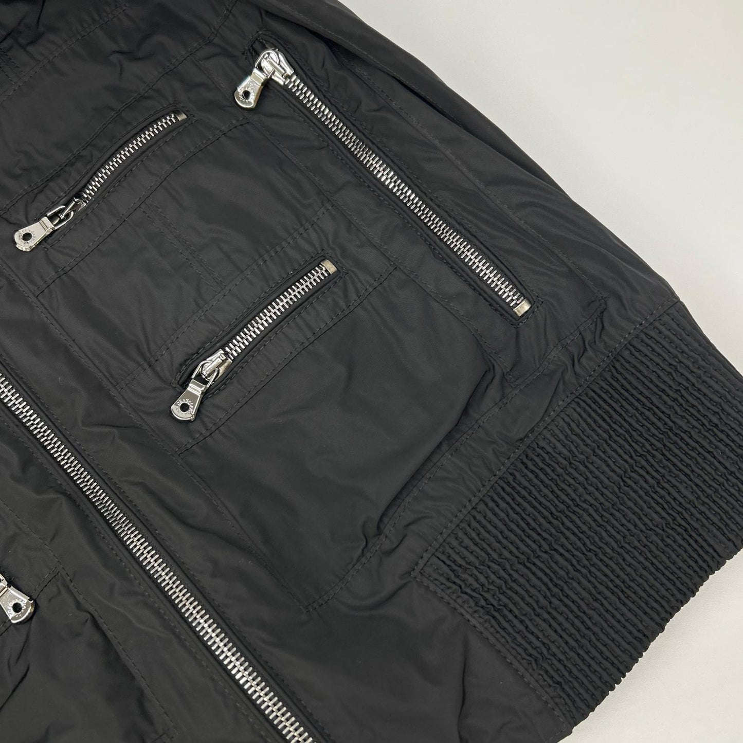 DOLCE&GABBANA ドルチェアンドガッバーナ G9I23T ブラック ナイロン マルチポケットジャケット ジャケット