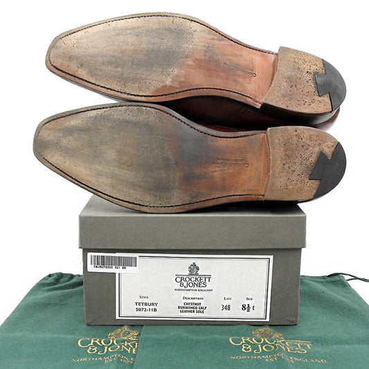 Crockett&Jones クロケット&ジョーンズ TERBURY 348ラスト シューズ メンズ カーフレザー ブラウン 8 1/2 5057-11B シューズ