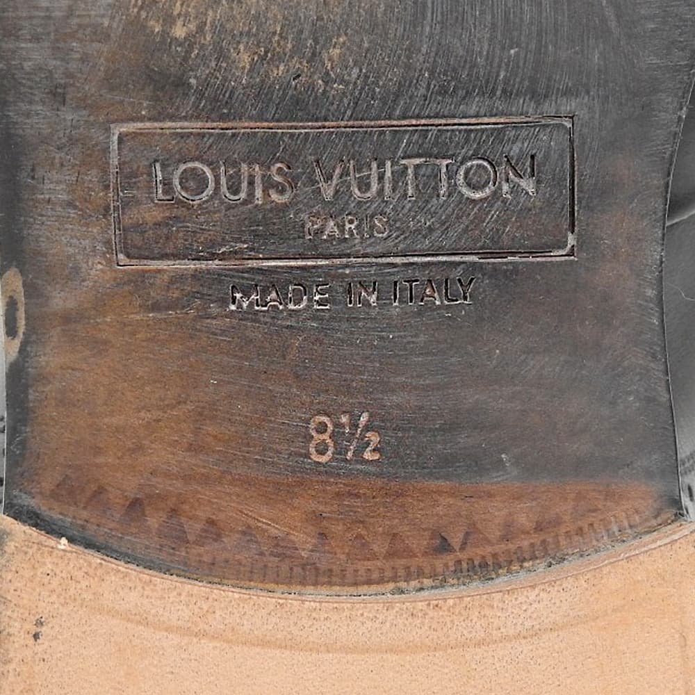 LOUIS VUITTON ルイヴィトン ウィングチップ ドレスシューズ メンズ レザー ブラック 8 1/2 シューズ