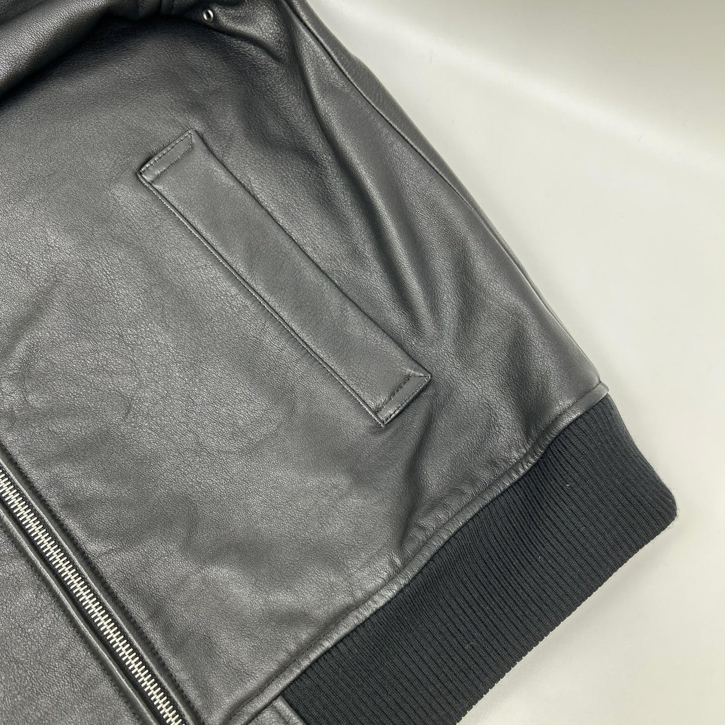 SOPHNET. SOPH-222003 22AW Black Calf Leather LEATHER ZIP JACKET Jacket