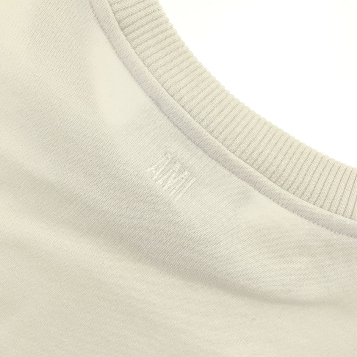 AMI PARIS アミパリス ホワイト ロゴ刺繍 Tシャツ トップス