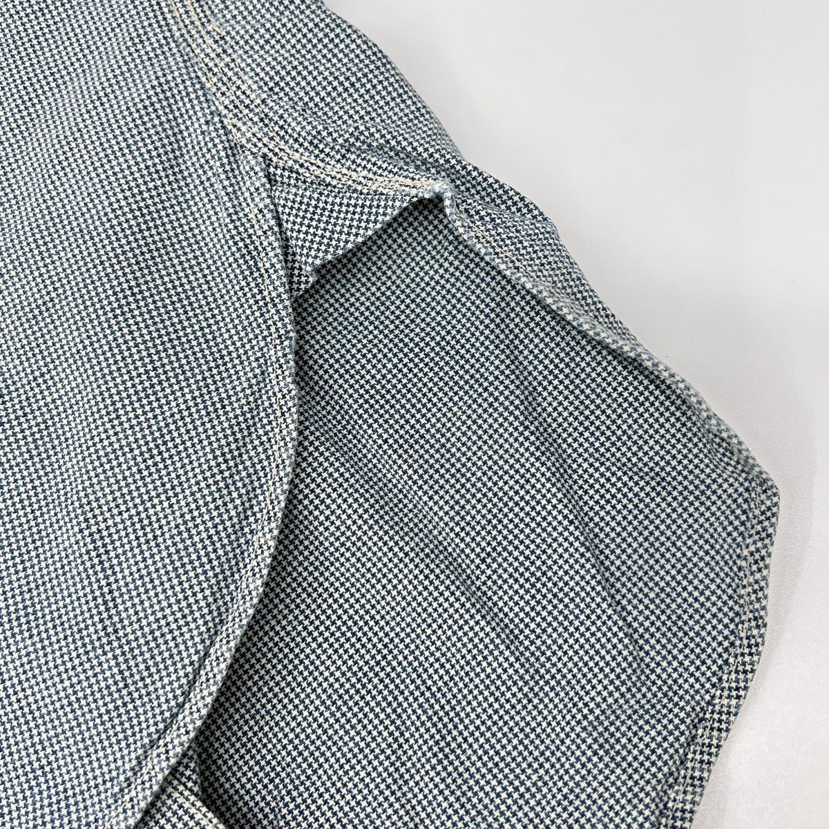 RRL ダブルアールエル ライトブルー インディゴ 千鳥格子 ハウンドトゥース 長袖 シャツ トップス