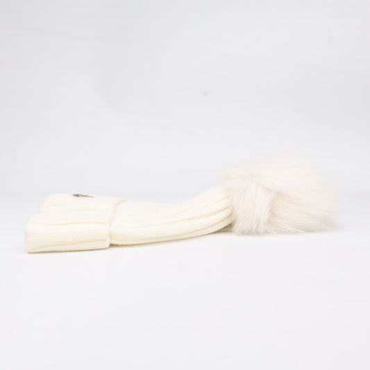 MONCLER モンクレール 【新品同様/国内正規】25年 K20933B00064 M1131 BERRETTO TRICOT ロゴワッペン ポンポン ニット帽 帽子