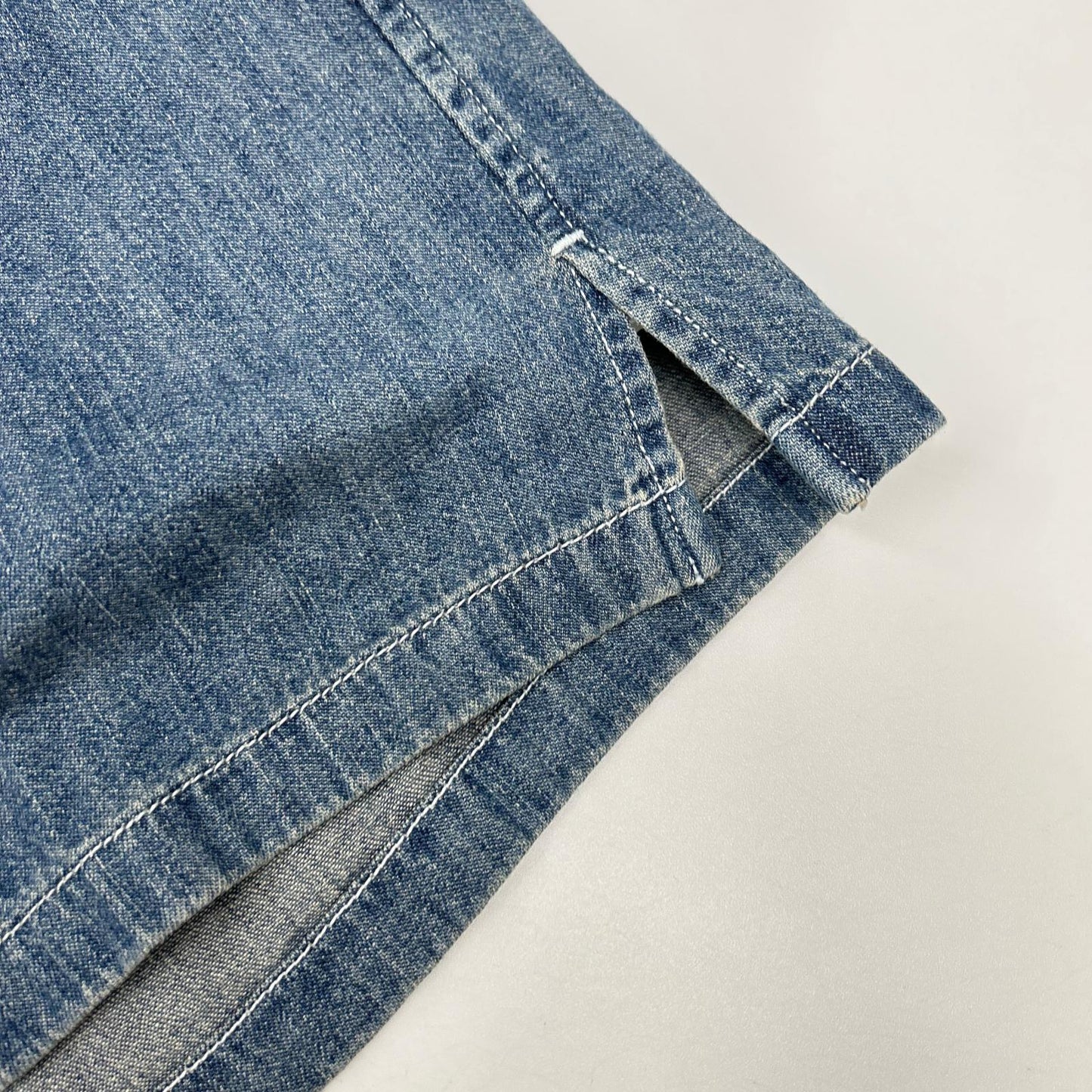 CELINE セリーヌ 【新品同様/国内正規】RC0D7208I ユニオンオーシャンウォッシュ デニム ショートスリーブシャツ トップス
