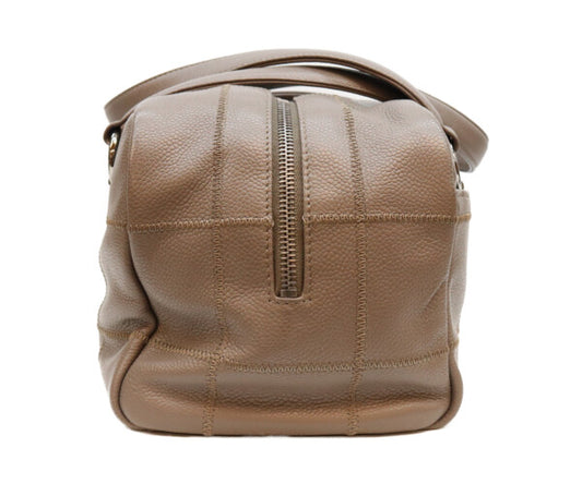 CHANEL シャネル A26135 9番台 グレー キャビアスキン チョコバー ミニボストンバッグ ボストンバッグ