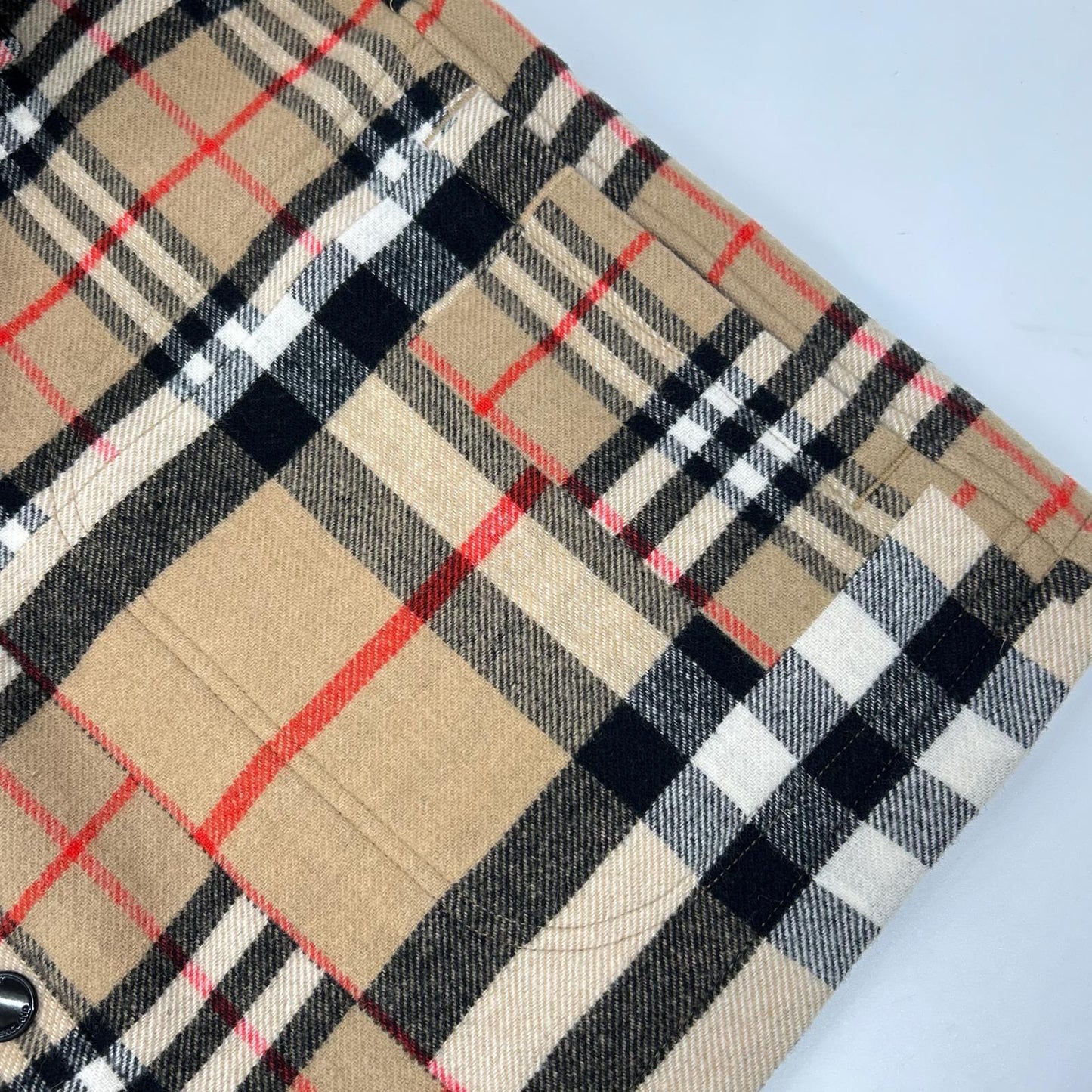 BURBERRY バーバリー ブラウン ノバチェック ウール CATERHAM BLOCK SHIRT ジャケット