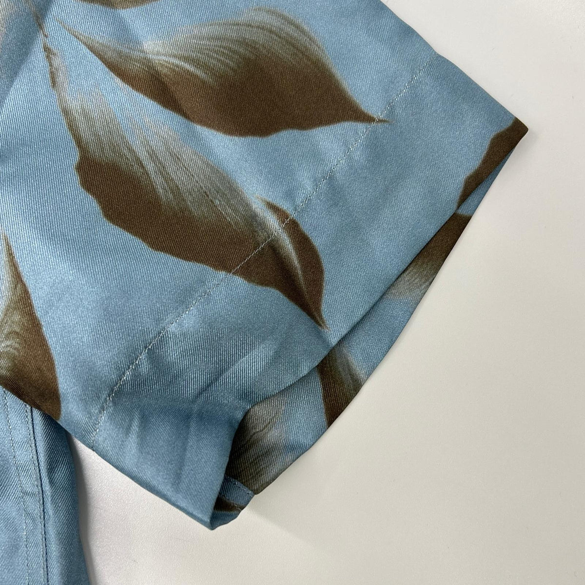 DRIES VAN NOTEN ドリスヴァンノッテン 【美品/25SS】スチールプリント シルク100% オーバーサイズ 半袖シャツ トップス