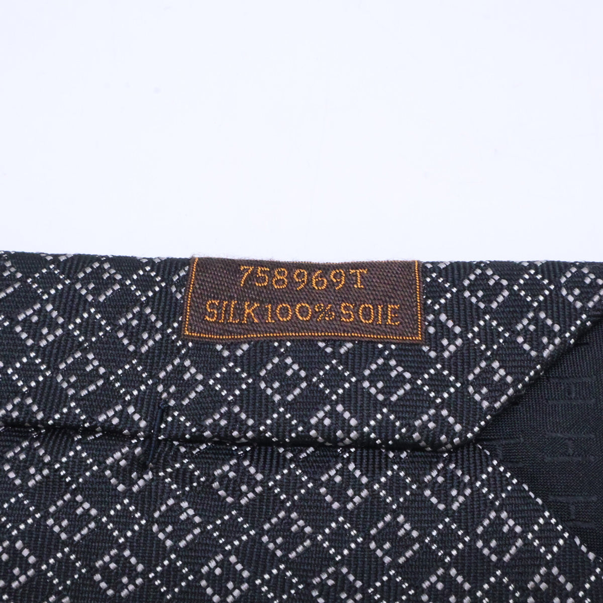 HERMES エルメス 【美品】758969T 総柄 シルク ネクタイ