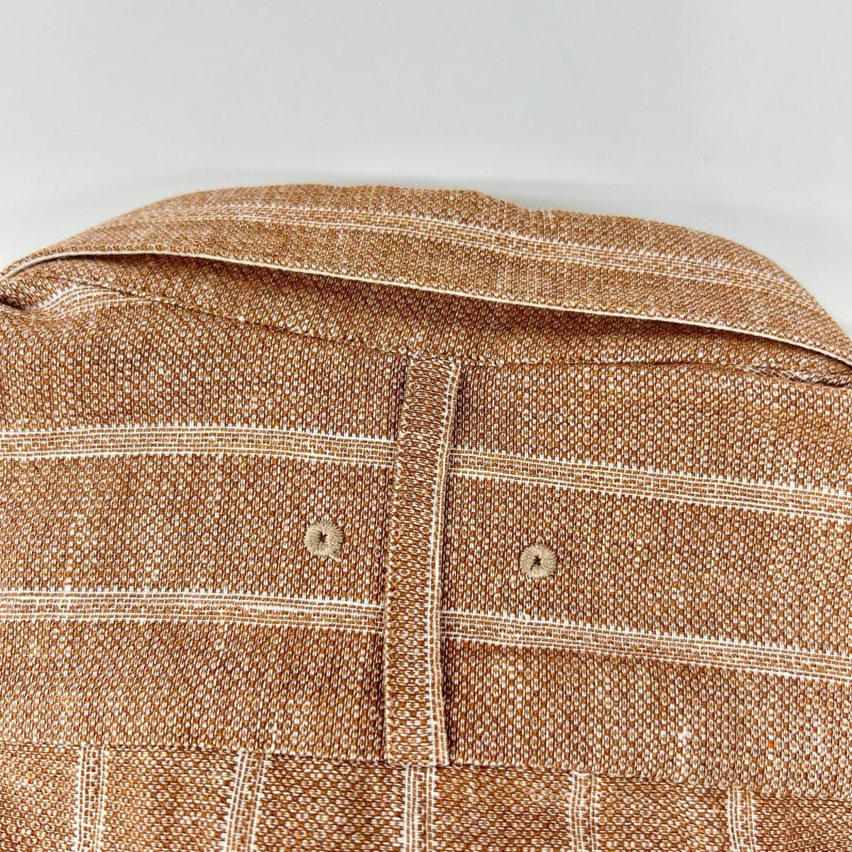 Tintoria Mattei Tintoria Mattei orange linen-cotton striped half-button long-sleeved shirt