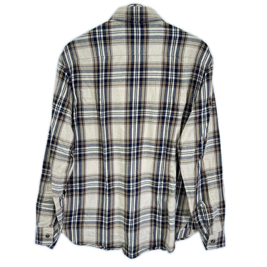 SAINT LAURENT PARIS サンローランパリ 838890 25FW ブラウン×ベージュ カサンドラ ラヴァリエールシャツ トップス