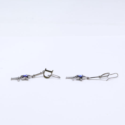 DIOR ディオール ブルースター ロゴ ダングル ピアス