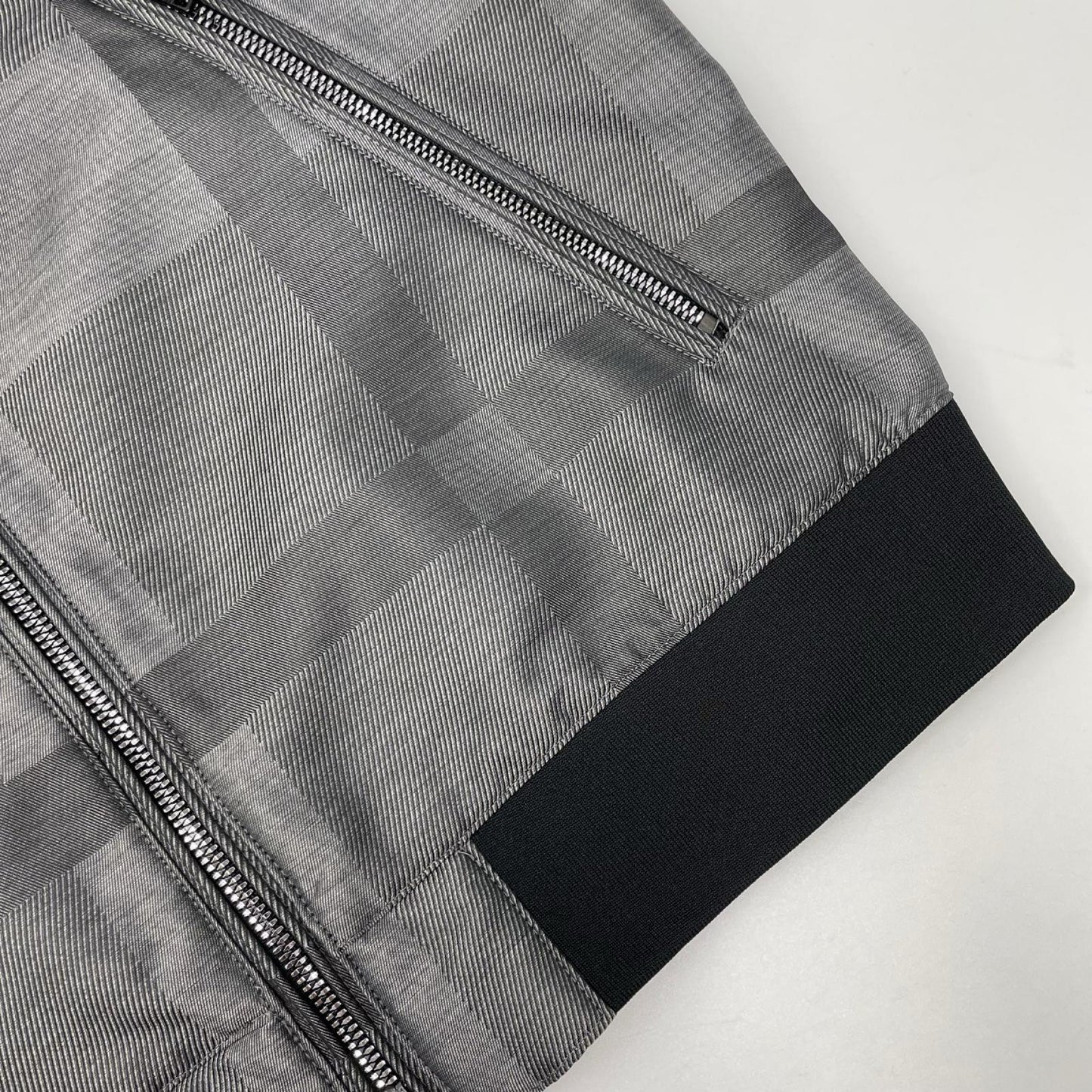 BLACK LABEL CRESTBRIDGE ブラックレーベルクレストブリッジ 51F03-202-06 グレー チェック ナイロン ジップパーカー ジャケット ジャケット
