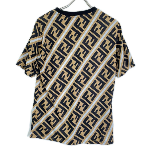 FENDI フェンディ FY0636 ブラウン 総柄 ズッカ柄 半袖Tシャツ トップス