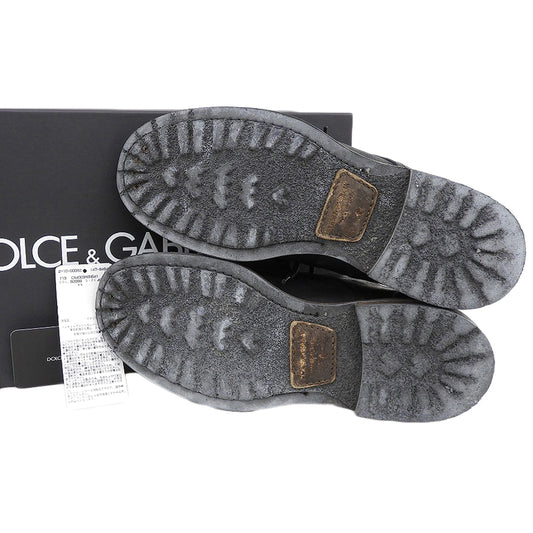 DOLCE&GABBANA ドルチェアンドガッバーナ 4ホール レザー シューズ メンズ 黒 ブラック 6 シューズ