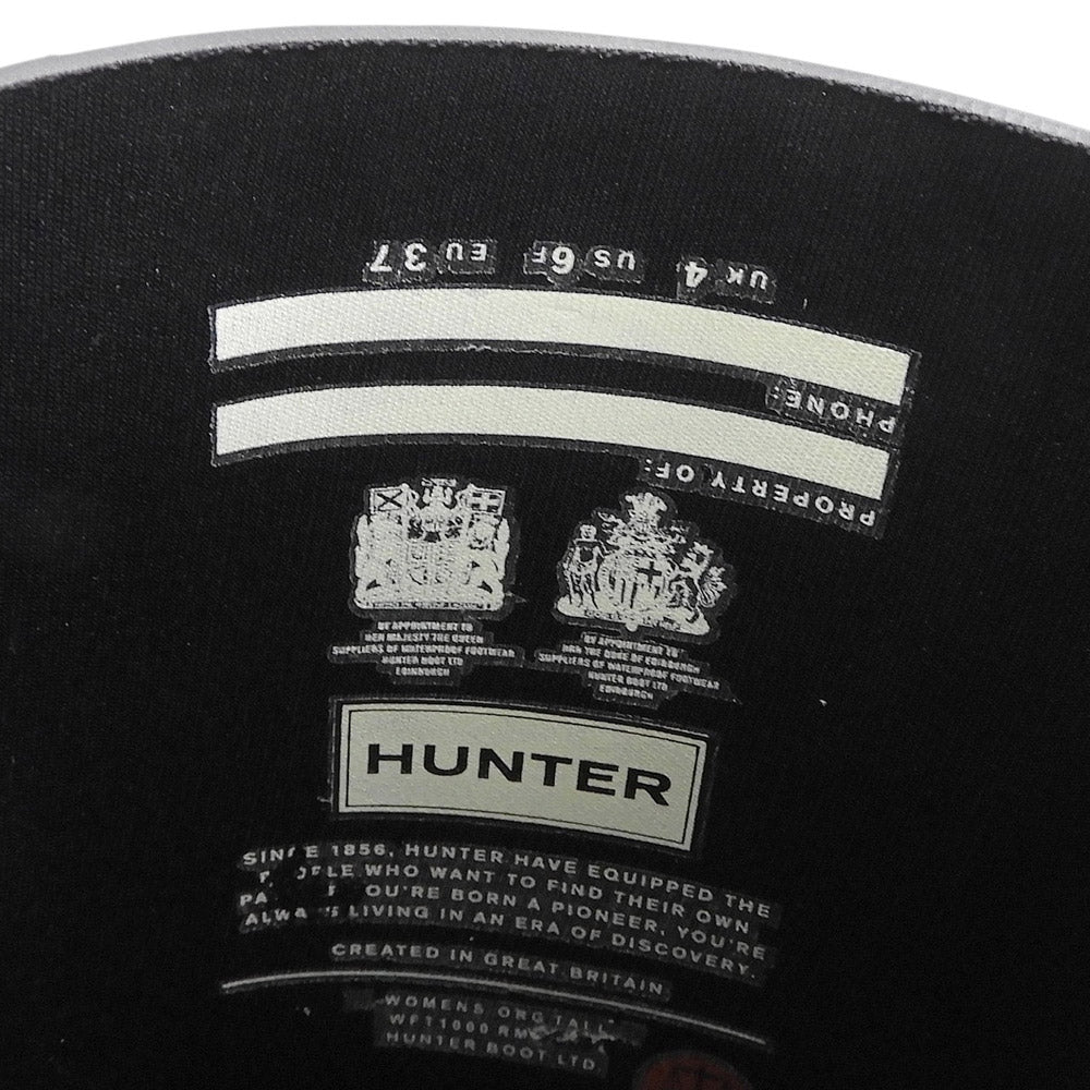 HUNTER ハンター ラバー ロングレインブーツ レディース ブラック UK4 WFT1000RMA シューズ