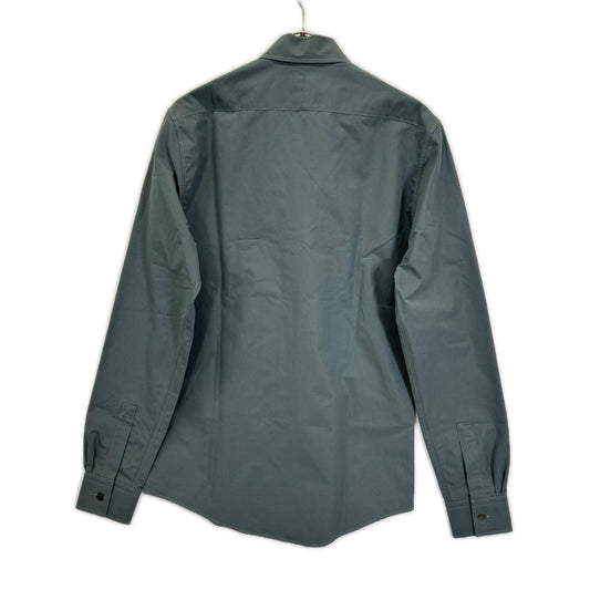HERMES エルメス 92-5617 グレー ハーフジップ コットン 長袖シャツ トップス