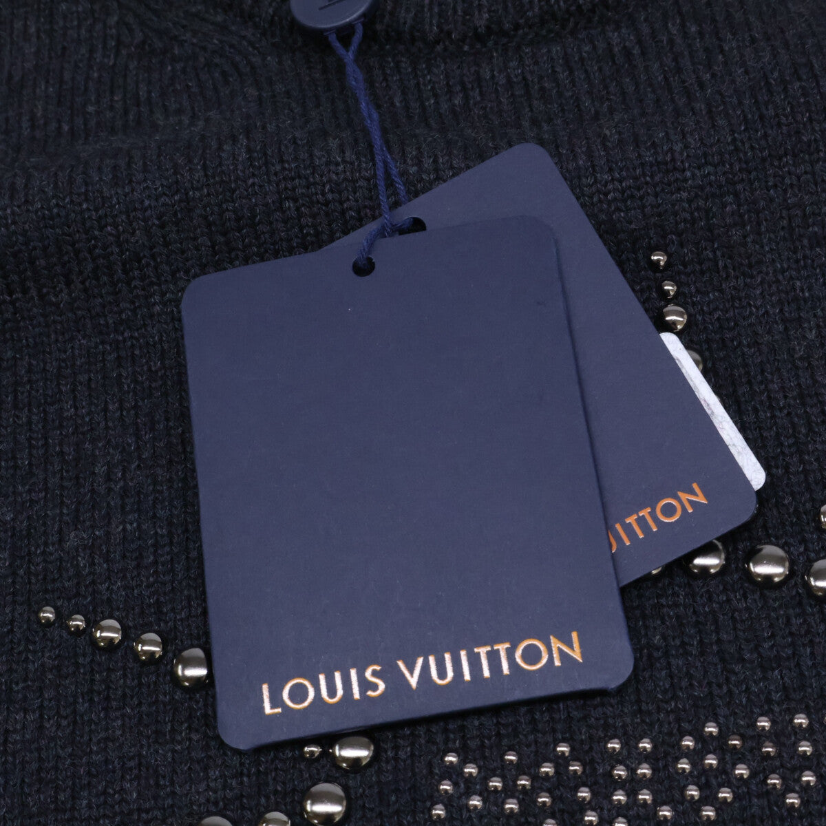 LOUIS VUITTON 【Like new/Domestic authorized/Made in 2024】RM242M ZLL HRN88W studded crew-neck long-sleeve knit sweater top