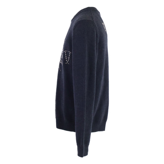 LOUIS VUITTON 【Like new/Domestic authorized/Made in 2024】RM242M ZLL HRN88W studded crew-neck long-sleeve knit sweater top