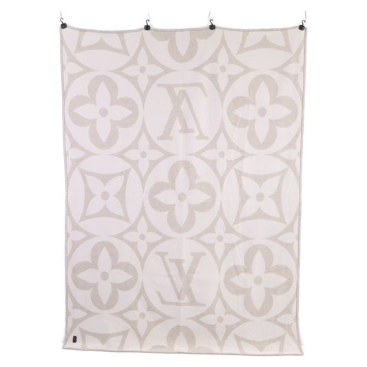 LOUIS VUITTON ルイヴィトン 【美品】M79275 フライト・モード プレッド・LV メダリオン ウール & カシミヤ ブランケット その他