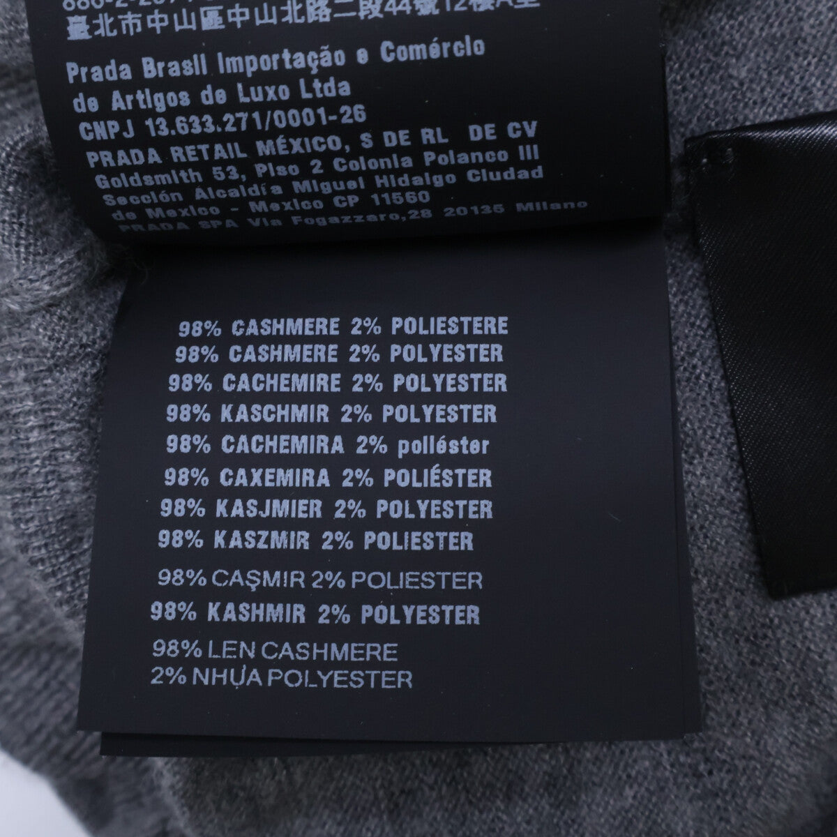 PRADA プラダ 【美品/国内正規/24年製】P24Q1U カシミヤ Vネック 長袖ニットセーター トップス