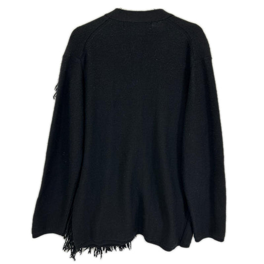 COMMEdesGARCONS HOMME PLUS コムデギャルソンオムプリュス 23年 PL-N004 ブラック フリンジニット カーディガン トップス