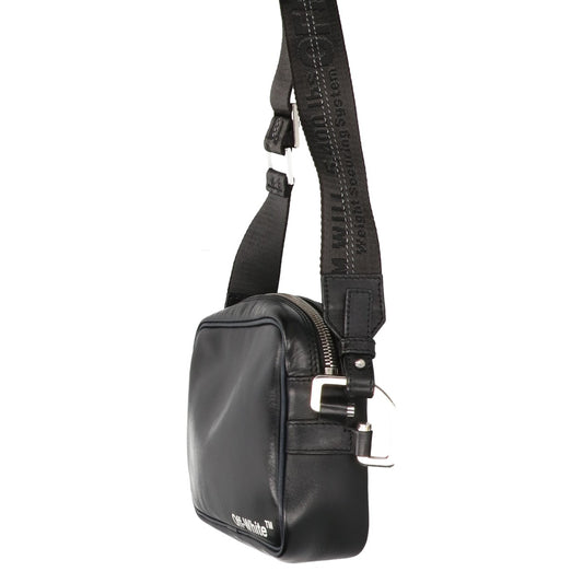 OFF-WHITE オフホワイト 【美品】OMNA049F18659019 ロゴプリント レザー ショルダーバッグ
