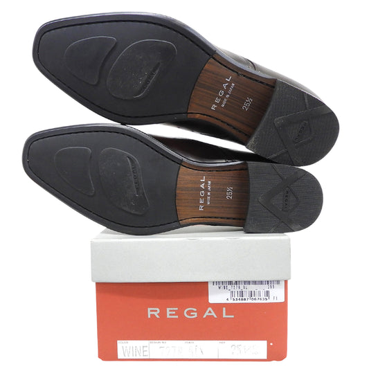 REGAL リーガル 新品同様 Uチップ シューズ メンズ ワインレッド 25 1/2 727R AL シューズ