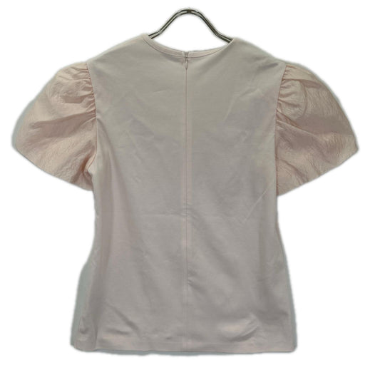 BORDERS at BALCONY ボーダーズアットバルコニー BD2211-2C-12 ピンク ジャガード パフスリーブ Tシャツ トップス