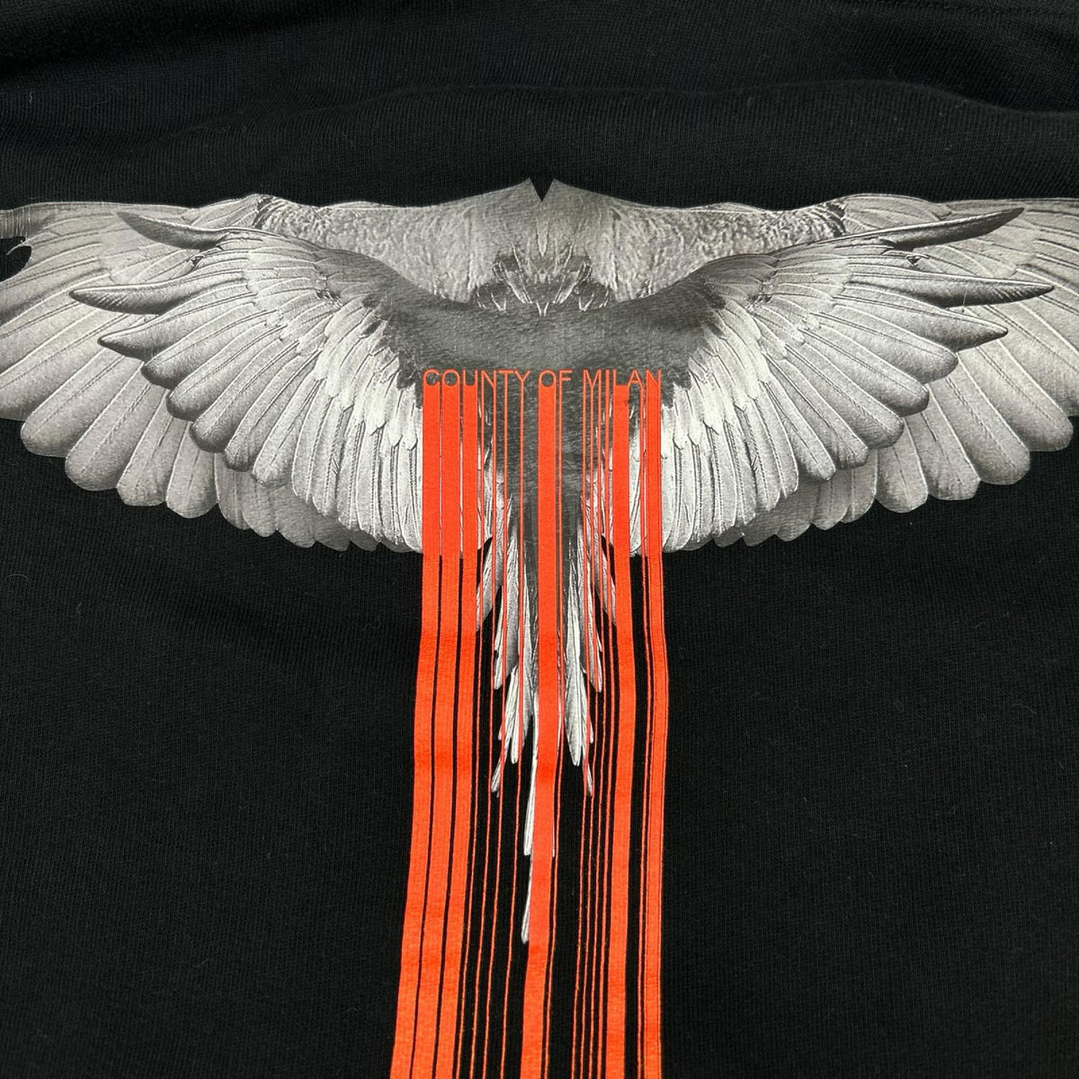 MARCELO BURLON マルセロバーロン CMBE002F18506063 ブラック プリント ジップパーカー トップス