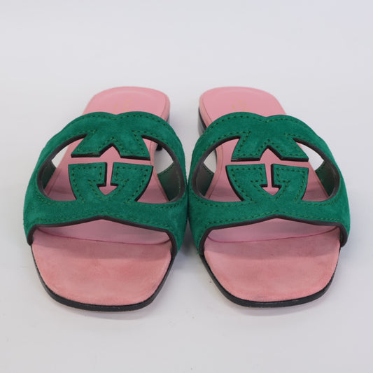GUCCI 古驰 interlocking G 镂空凉鞋/鞋履