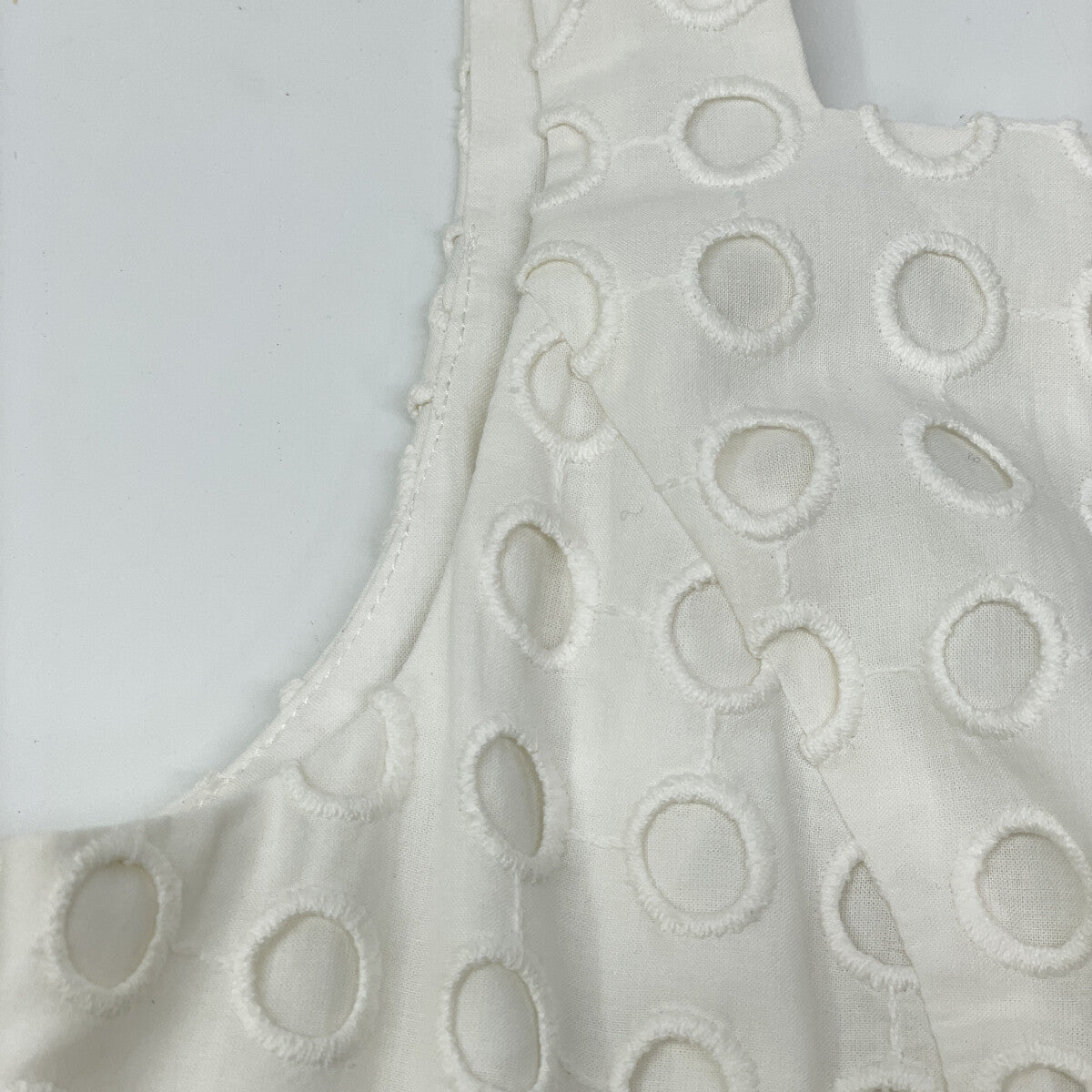 CLANE クラネ 24SS ホワイト 16112-5272 ホールドットキャミソールワンピース ワンピース