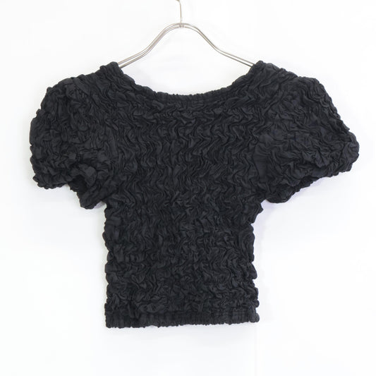 CLANE クラネ 25SS ブラック 18105-1252 W FACE SHIRRING TOPS トップス 1 レディース