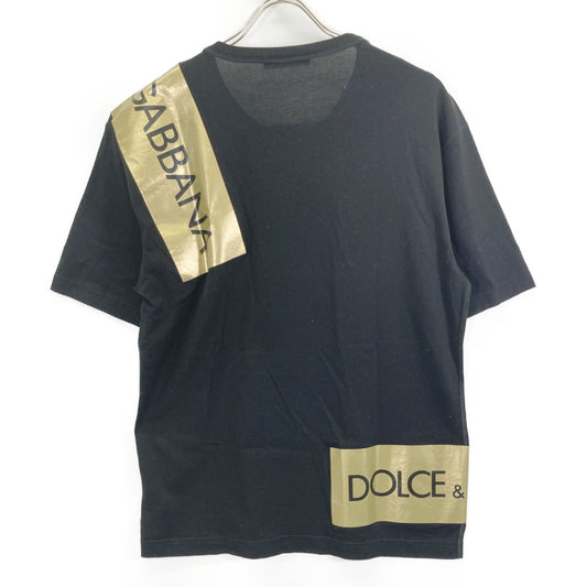 DOLCE&GABBANA 杜嘉班纳 G8HS4T 黑色 织带徽标 T恤 上衣